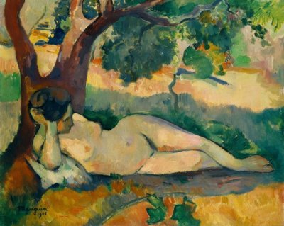 昼寝の様子 作： Henri Charles Manguin