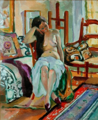 インテリアでのヌード 作： Henri Charles Manguin