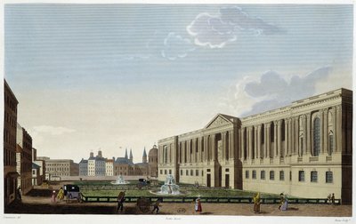 ルーヴル美術館の柱廊（1820年頃） - Courvoisierの「Vues de Paris」にて 作： Henri Courvoisier Voisin