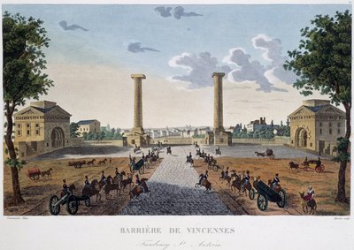 ヴァンセンヌの関所-「Vues de Paris」にて 作： Henri Courvoisier Voisin