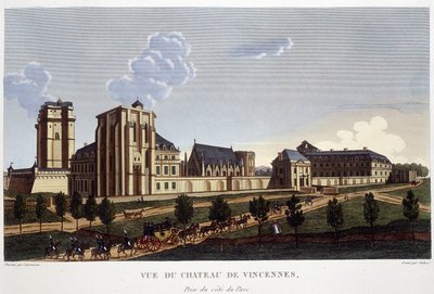 ヴァンセンヌ城（1820年頃） - クルボアジェの「Vues de Paris」にて 作： Henri Courvoisier Voisin
