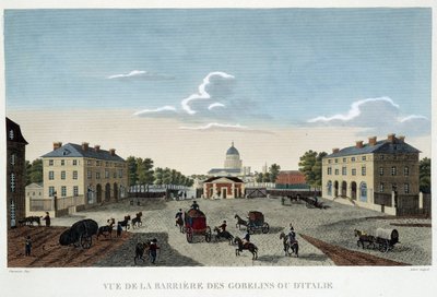 1820年頃のゴブラン織やイタリアの関所 - Courvoisierの「Vues de Paris」にて 作： Henri Courvoisier Voisin