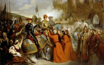 1449年11月10日、ルーアンへのシャルル7世の侵入 作： Henri Decaisne