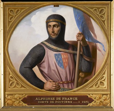 ポワチエのアルフォンス王子 1220 年から 1271 年、トゥールーズ伯、1837 年。 作： Henri Decaisne