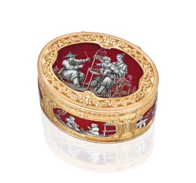 ルイ15世の変色スナッフボックス、1761-62 作： Henri Delobel