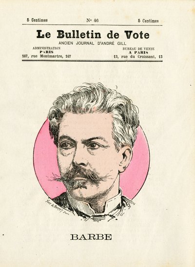 バロット第2シリーズ、カラーの風刺的なもの。ヒゲ - アンリ・デマール（1846-1888）のイラスト 作： Henri Demare