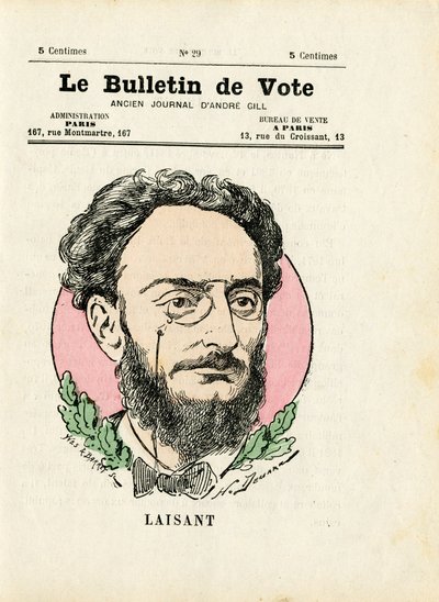 バロット第2シリーズ、カラーの風刺的なもの。Leaving Ange - イラスト：Henri Demare（1846-1888 作： Henri Demare