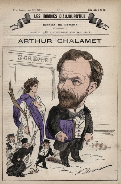 ジャン・マリー・アルトゥール・シャラメ（1822-1895）フランス共和国の政治家の漫画 - Henri Demare（1846-1888）作「Les Hommes d