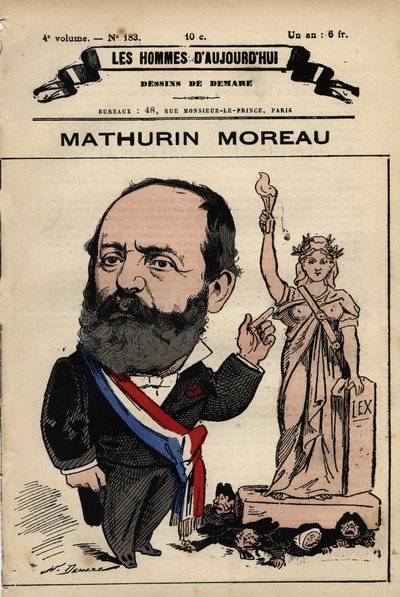 マチュラン・モロー（1822-1912）の漫画（「今日の人たち」より） 1880年頃 アンリ・デマール（1846-1888）作 作： Henri Demare