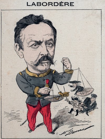 ジャン・マリー・アルトゥール・ラボルデール（フランスの軍人、政治家、セーヌ川上院議員） - アンリ・デマールの漫画（パリの「今日の人びと」に掲載 作： Henri Demare