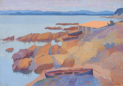 アンティーブ近くの海岸。 1891-92 作： Henri Edmond Cross