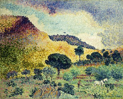 La Chaine des Maures、1906年6月〜1907年4月 作： Henri Edmond Cross