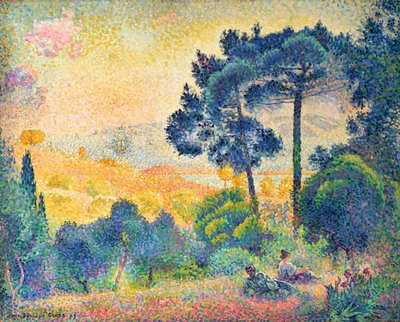 プロヴァンスの風景、1898年。 作： Henri Edmond Cross