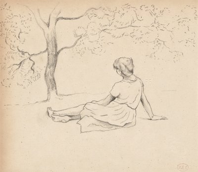 「プロヴァンスのLaundresses」のための研究、1885-89年 作： Henri Edmond Cross