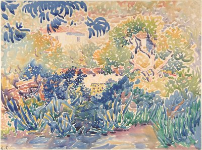 サンクレールの芸術家の庭、1904 年から 5 年。 作： Henri Edmond Cross