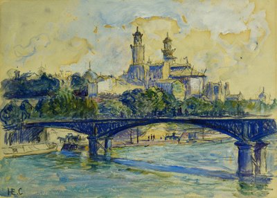 トロカデロの前のセーヌ川。ル・トロカデロの前のセーヌ川、 作： Henri Edmond Cross