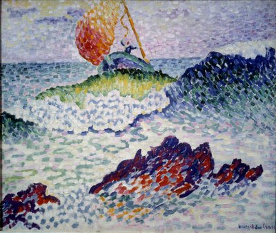 難破船です。画：アンリ・ドラクロワ・ディット・クロス（アンリ・エドモン・クロス）（1856-1910年 作： Henri Edmond Cross