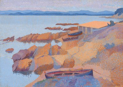アンティーブ近くの海岸の眺め 作： Henri Edmond Cross