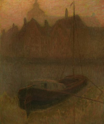 Barco no Canal (Manhã) (óleo sobre tela) 作： Henri Eugene Augustin Le Sidaner