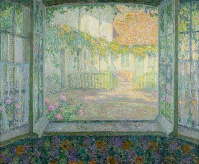 窓からの中庭 作： Henri Eugene Augustin Le Sidaner