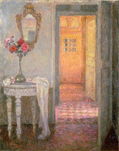 廊下のインテリア 作： Henri Eugene Augustin Le Sidaner