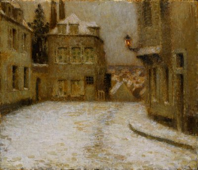 雪、モンマルトル 作： Henri Eugene Augustin Le Sidaner