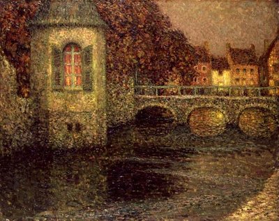 ノルマンディーの夜」（油彩・キャンバス） 作： Henri Eugene Augustin Le Sidaner