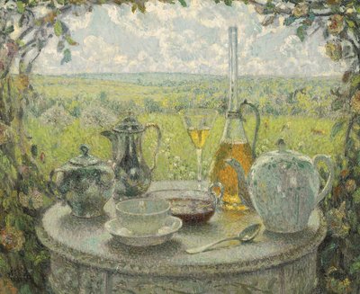 印象派：テーブル、春 by ル・シダネール、アンリ（1862-1939 作： Henri Eugene Augustin Le Sidaner