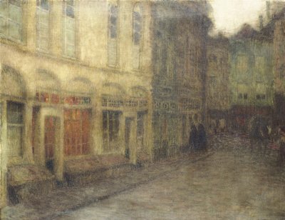 イープルの広場、夕暮れ、1898年頃（キャンバスに油彩） 作： Henri Eugene Augustin Le Sidaner