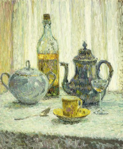 静物;ネイチャーモルテ 作： Henri Eugene Augustin Le Sidaner