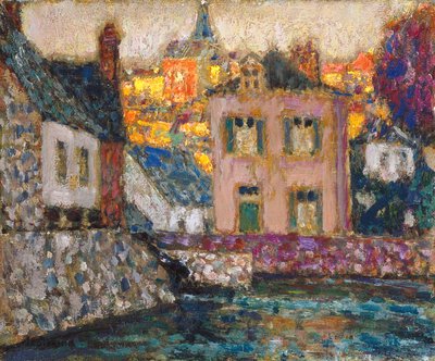 フジェールの川沿いの家のための研究 作： Henri Eugene Augustin Le Sidaner