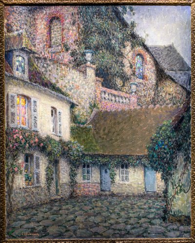 イブニング・ハウス（油彩・キャンバス） 作： Henri Eugene Augustin Le Sidaner
