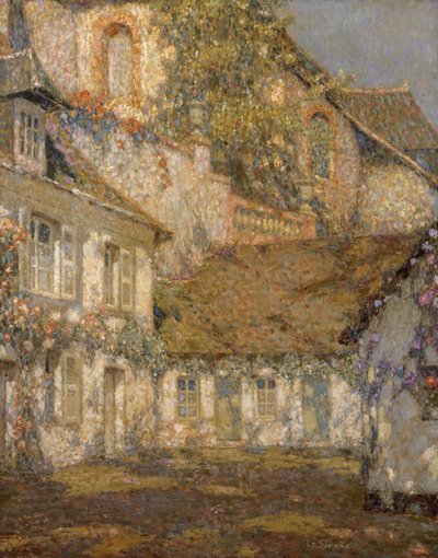 教会の下の家;教会の下の家 作： Henri Eugene Augustin Le Sidaner