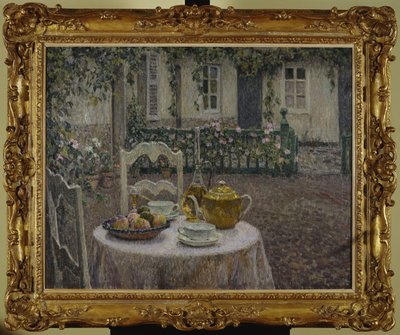 ピンクのテーブルクロス 作： Henri Eugene Augustin Le Sidaner