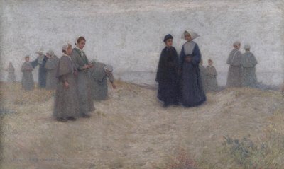 孤児たちの遊歩道、1888 作： Henri Eugene Augustin Le Sidaner
