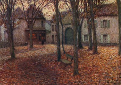 秋の村、c1915 作： Henri Eugene Le Sidaner