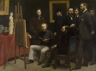 レバティニョールのスタジオ 作： Henri Fantin-Latour
