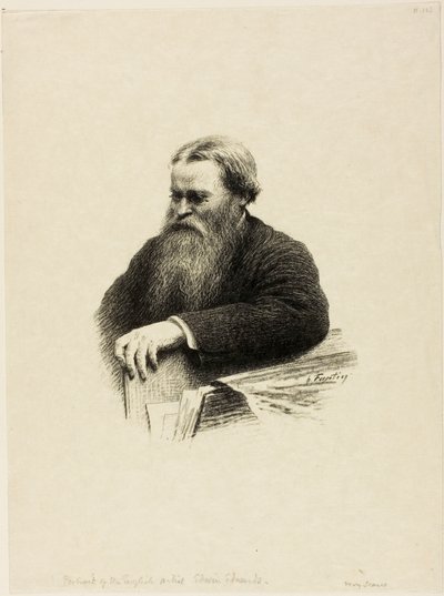 芸術家エドウィン・エドワーズの肖像 作： Henri Fantin-Latour