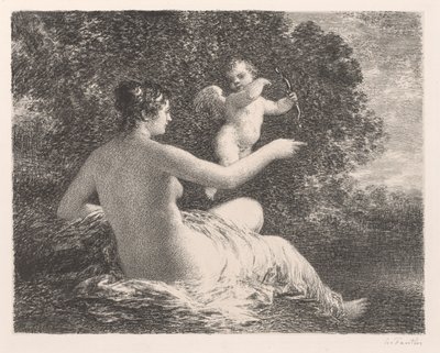 ヴィーナスとキューピッド 作： Henri Fantin-Latour