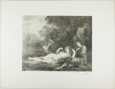入浴女・大皿四枚目 作： Ignace Henri Jean Fantin Latour