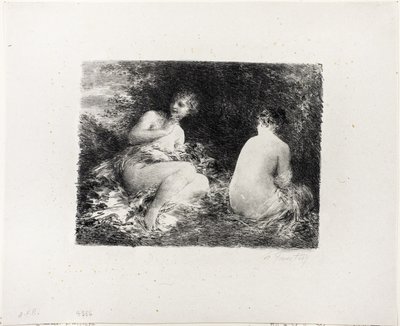 入浴女性・二枚目中皿 作： Ignace Henri Jean Fantin Latour