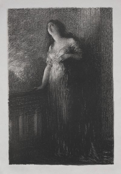 夜の打ち明け 作： Ignace Henri Jean Fantin Latour