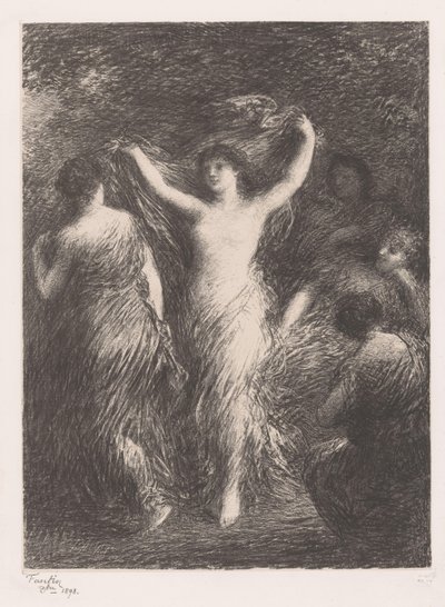踊って見ている女性 ダンス 作： Ignace Henri Jean Fantin Latour