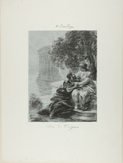 トロイの木馬のデュエット、最初のプレート 作： Ignace Henri Jean Fantin Latour