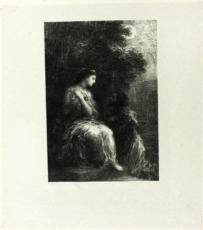 トロイの木馬のデュエット、7 番目のプレート 作： Ignace Henri Jean Fantin Latour