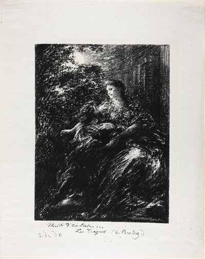 トロイの木馬のデュエット、6 番目のプレート 作： Ignace Henri Jean Fantin Latour