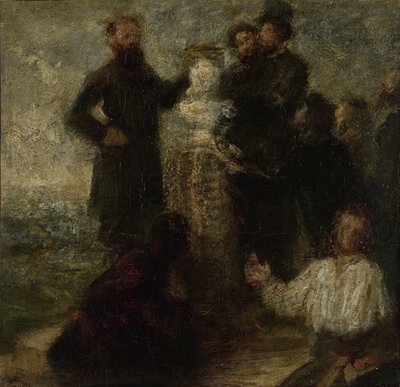 ドラクロワへのオマージュのためのスケッチ 作： Ignace Henri Jean Fantin Latour