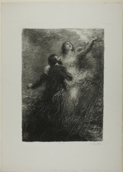 フライング・ダッチマンのフィナーレ、セカンドプレート 作： Ignace Henri Jean Fantin Latour