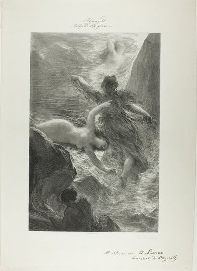 ラインゴールドの最初のシーン 作： Ignace Henri Jean Fantin Latour