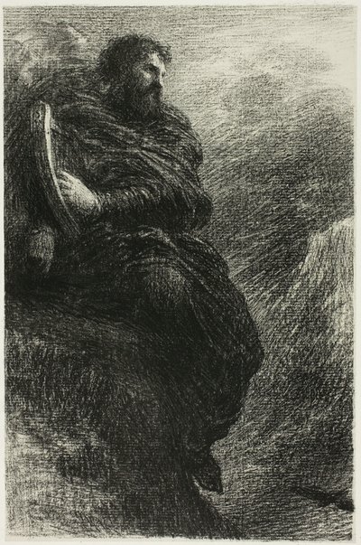イタリアのハロルド: 山の中で 作： Ignace Henri Jean Fantin Latour